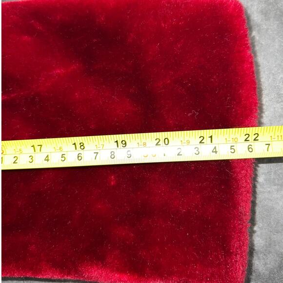 Vintage Sasson Borgazia Plush Faux Fur Coat Burgundy *Dimensions in Picture* - Picture 6 of 6